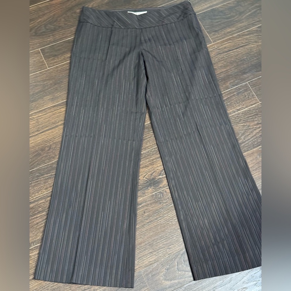 Trina Turk Black Pinstripe Trousers